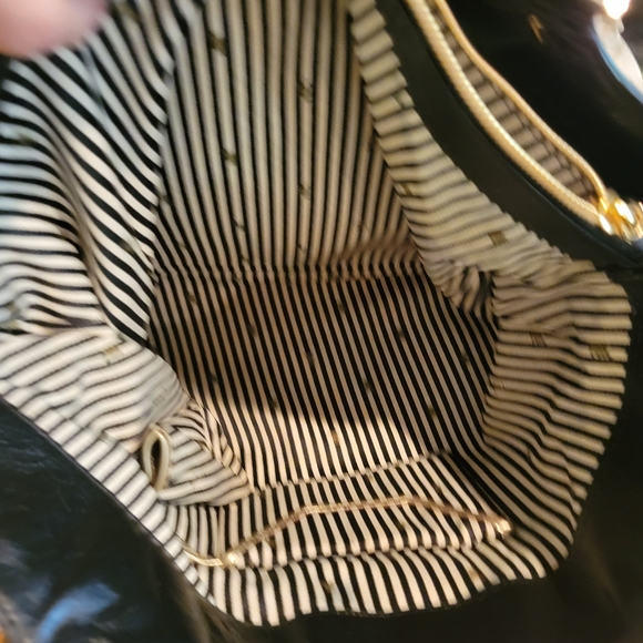 L.A.M.B. by Gwen Stefani Gold Glam Satchel Shoulder Tote Luxury Designer #551 - Picture 16 of 17